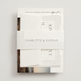 "contemporary photo" - Wedding Invitations in Cloud by Erin Deegan - Assembled with Belly Band