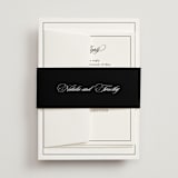 "Sincerity" - Wedding Invitations in Noir by Kimberly FitzSimons - Assembled with Belly Band
