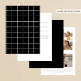 "Perfect Balance" - Wedding Invitations in Onyx by Lauren Chism - Back of Card