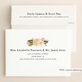 "Classic Floral" - Wedding Invitations in Spring Blush by Alethea and Ruth - FREE Recipient Addressing