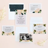 "Classic Floral" - Wedding Invitations in Spring Blush by Alethea and Ruth - Invitation Suite
