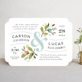 "Floral Ampersand" - Wedding Invitations in Sea Breeze by Jennifer Wick - Front