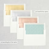 "Floral Ampersand" - Wedding Invitations in Sea Breeze by Jennifer Wick - Envelope Liner Options
