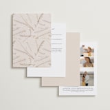 "Gone To Seed" - Wedding Invitations in Taupe by Honeybunch Studio - Back of Card