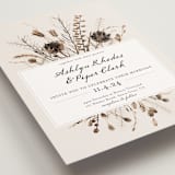 "Gone To Seed" - Wedding Invitations in Taupe by Honeybunch Studio - Close-Up