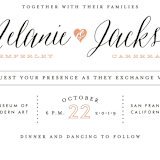 "Heartbeat" - Wedding Invitations in Petal by Sarah Curry - Close-Up