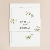"Longwood Estates" - Wedding Invitations in Peach Sorbet by Jennifer Wick - Assembled with Belly Band