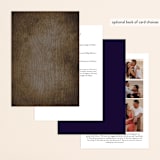 "Outside" - Wedding Invitations in Navy by Rebecca Bowen - Back of Card