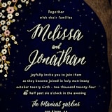 "Outside" - Wedding Invitations in Navy by Rebecca Bowen - Close-Up