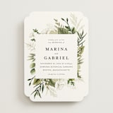 "Enchanted Greenery" - Wedding Invitations in Frost by Susan Moyal - Front