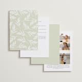 "Enchanted Greenery" - Wedding Invitations in Frost by Susan Moyal - Back of Card Options