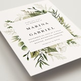 "Enchanted Greenery" - Wedding Invitations in Frost by Susan Moyal - Detail