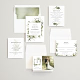 "Enchanted Greenery" - Wedding Invitations in Frost by Susan Moyal - Invitation Suite