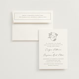 "Close to my Heart" - Wedding Invitations in Hearthstone Moss by Design Lotus - Invitation with Envelope