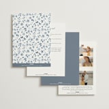 "Wildflower Corners" - Wedding Invitations in Bluebell by Everett Paper Goods - Back of Card Options
