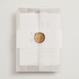 "photo" - Wedding Invitations in Snow by Lori Wemple - Assembled with Vellum Wrap and Wax Seal