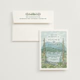 "Sierra" - Wedding Invitations in Spruce by Paper Sun Studio - Invitation with Envelope