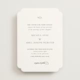 "Classic & Timeless" - Wedding Invitations in Obsidian by Lucrecia Caporale - Front