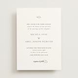 "Classic & Timeless" - Wedding Invitations in Obsidian by Lucrecia Caporale - Front