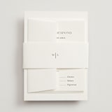 "Classic & Timeless" - Wedding Invitations in Obsidian by Lucrecia Caporale - Assembled with Belly Band