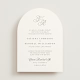 "Arch Monogram" - Wedding Invitations in Silk by Kelly Schmidt - Front