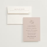 "Arch Monogram" - Wedding Invitations in Dusty Rose by Kelly Schmidt - Invitation with Envelope