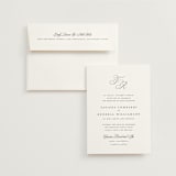 "Arch Monogram" - Wedding Invitations in Silk by Kelly Schmidt - Invitation with Envelope