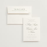 "Chic Script" - Wedding Invitations in Garden by Kelly Schmidt - Invitation with Envelope