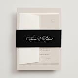 "Sibonie" - Wedding Invitations in Ivory by Melanie Kosuge - Assembled with Belly Band