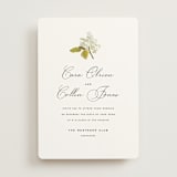 "Limelight" - Wedding Invitations in Linen by Olivia Kanaley Inman - Front