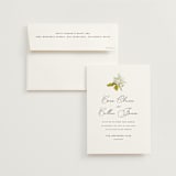 "Limelight" - Wedding Invitations in Linen by Olivia Kanaley Inman - Invitation with Envelope