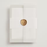 "Greenwood" - Wedding Invitations in Garden by Kelly Schmidt - Assembled with Vellum Wrap and Wax Seal