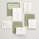 "Palm Monogram" - Wedding Invitations in Leaf by Olivia Raufman - Invitation Suite