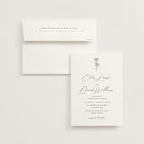 "Palm Monogram" - Wedding Invitations in Leaf by Olivia Raufman - Invitation with Envelope