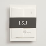 "Clarity" - Wedding Invitations in Diamond by Heather Cairl - Assembled with Belly Band