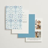 "Almafi" - Wedding Invitations in Cerulean by Itsy Belle Studio - Back of Card Options