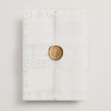 "Almafi" - Wedding Invitations in Cerulean by Itsy Belle Studio - Assembled with Vellum Wrap and Wax Seal