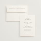 "Classic decorum" - Wedding Invitations in Golden by Stacey Meacham - Invitation with Envelope