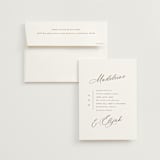 "Whimsy" - Wedding Invitations in Latte by Cara Scott - Invitation with Envelope