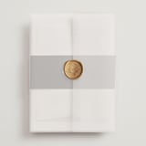 "Gwenyth" - Wedding Invitations in Onyx by Kristie Kern - Assembled with Vellum Wrap and Wax Seal