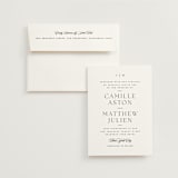 "Gwenyth" - Wedding Invitations in Onyx by Kristie Kern - Invitation with Envelope