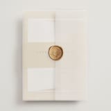 "Silhouette" - Wedding Invitations in Sunrise by Lindsay Megahed - Assembled with Vellum Wrap and Wax Seal