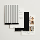 "Stripe Bevel" - Wedding Invitations in Salt by Amy Kross - Back of Card Options