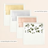 "Conservatory" - Wedding Invitations in Honeysuckle by Jennifer Postorino - Envelope Liner Options