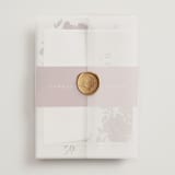 "harvest" - Wedding Invitations in Cabernet by Everett Paper Goods - Assembled with Vellum Wrap and Wax Seal