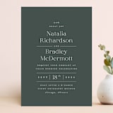 "Swanky" - Wedding Invitations in Forest by Carolyn Nicks - Front