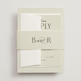 "Elegant Type" - Wedding Invitations in Cream by Louise Kay - Assembled with Belly Band