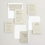 "Elegant Type" - Wedding Invitations in Cream by Louise Kay - Invitation Suite