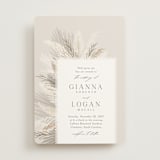 "Pampas & Palms" - Wedding Invitations in Ash by Kaydi Bishop - Front