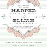 "Striped Sweet Nothings" - Wedding Invitations in Romantic by Tanya Lee of Frooted Design - Close-Up